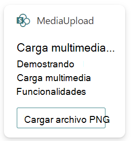 Apariencia de la tarjeta después de introducir las cadenas y los cambios en la vista de tarjeta