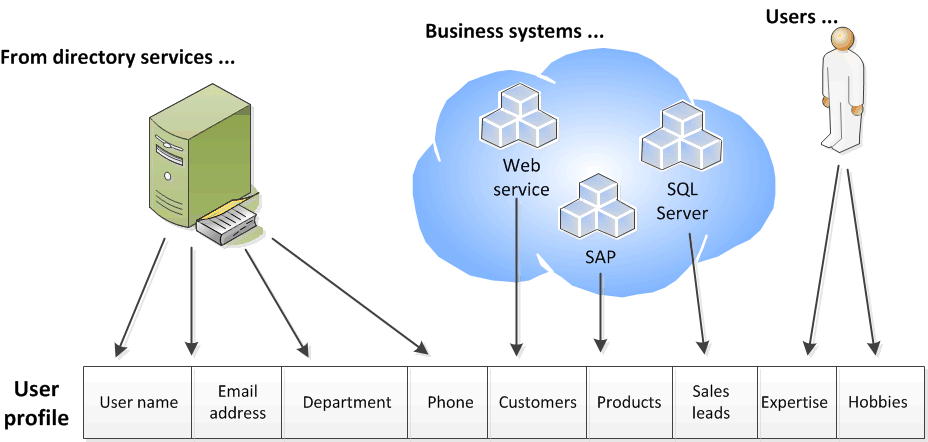 Composición de perfiles de usuario de SharePoint Server