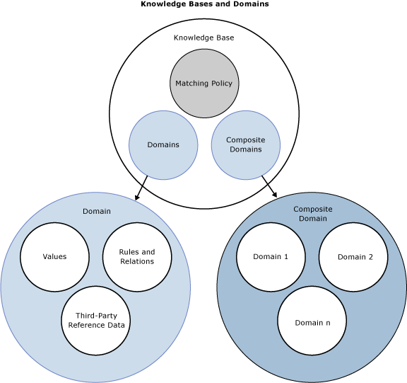 Bases de conocimiento y dominios de DQS