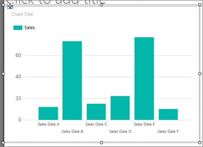 Captura de pantalla de una columna de Report Builder en la vista de diseño.