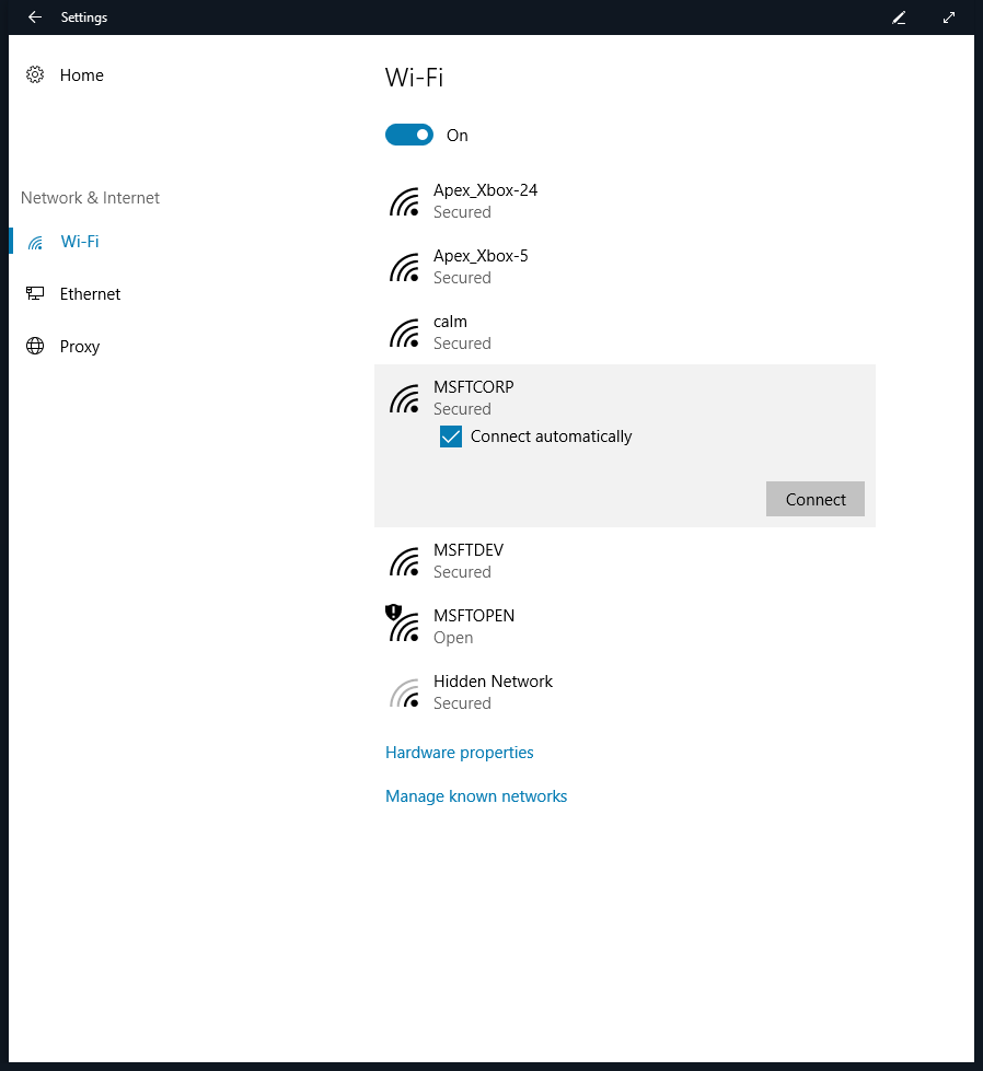 Imagen que muestra Wi-Fi configuración, página Red & Internet.