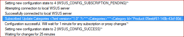 WCM.log configuración.