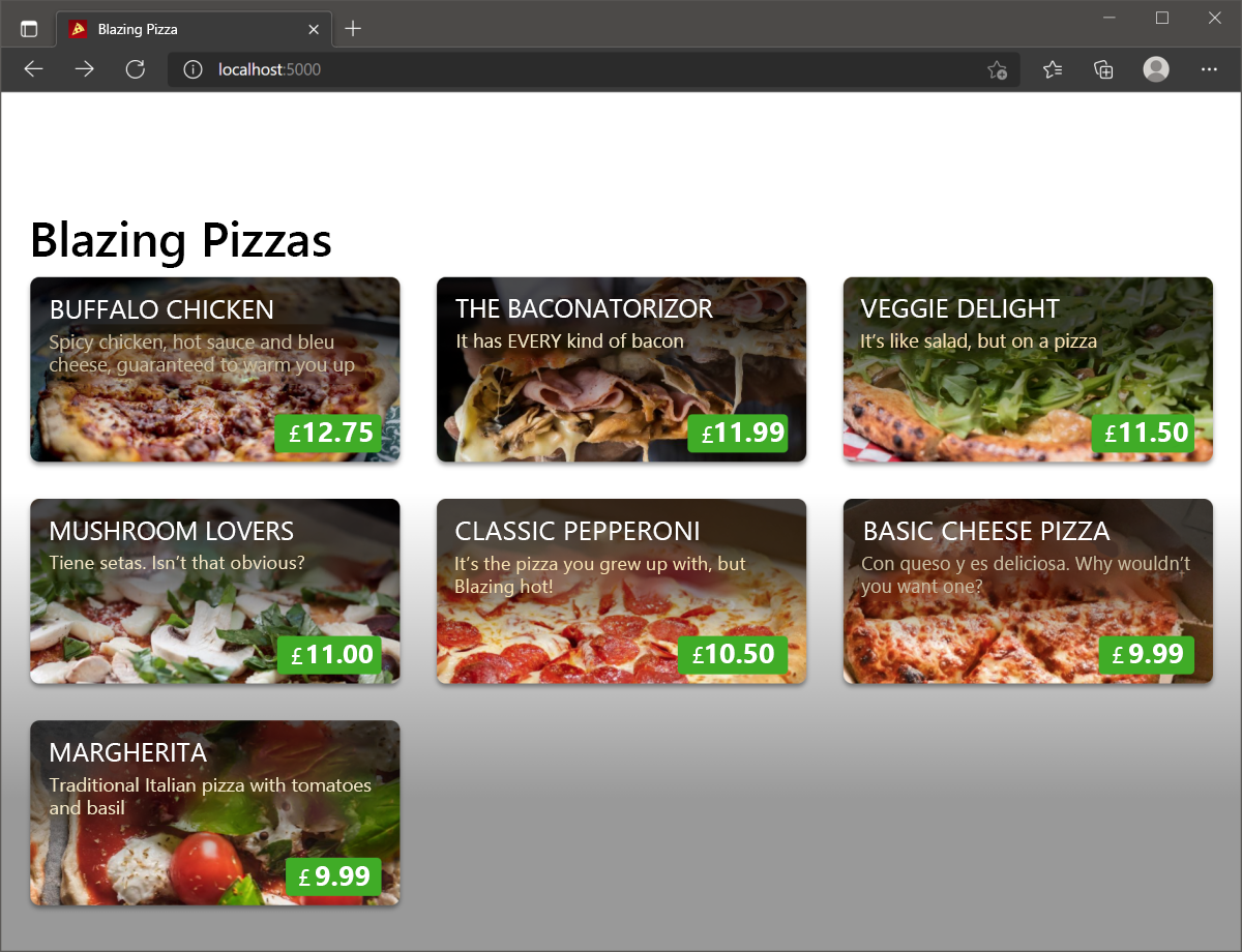 Screenshot showing even more blazing pizzas.