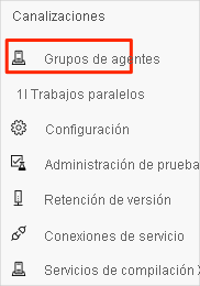 A screenshot of the project settings in Azure DevOps showing the location of the Agent pools menu item.