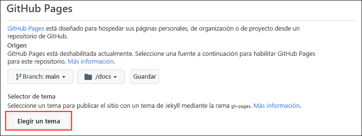 Selección de un tema de Jekyll.