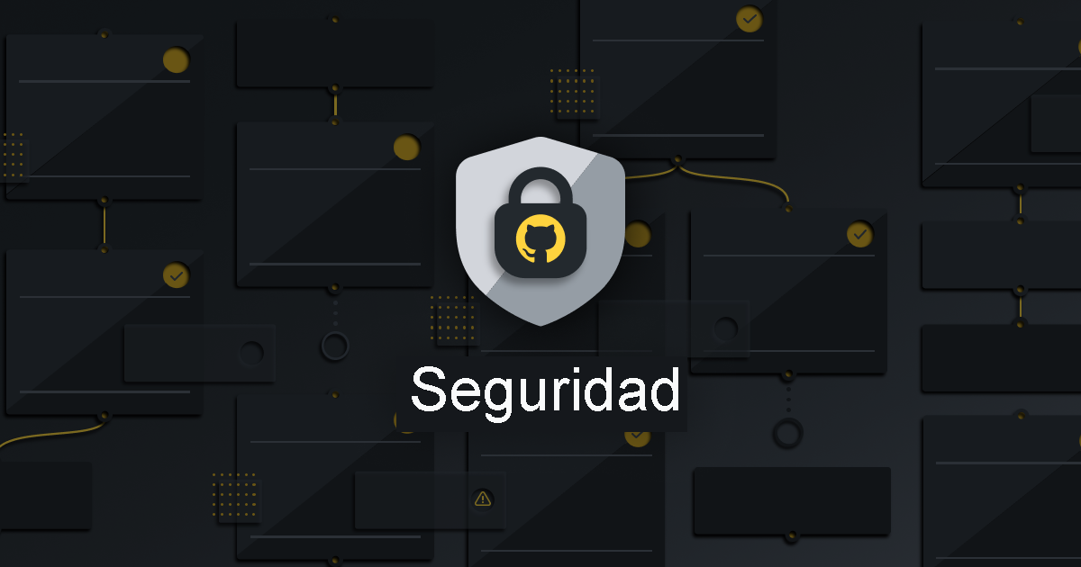 Imagen de un escudo de GitHub con seguridad escrito debajo.