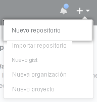 Captura de pantalla de la creación del repositorio.