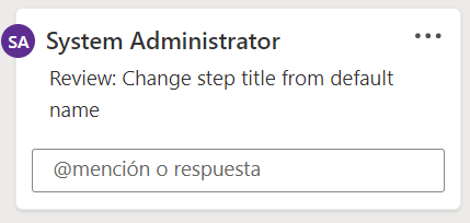 Captura de pantalla en la que se muestra un comentario de revisión de un flujo