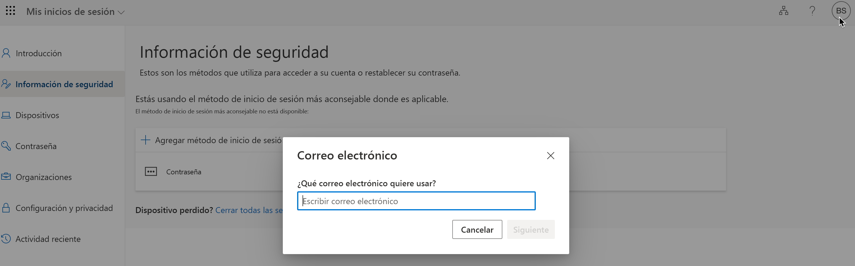 Captura de pantalla en la que se muestra el formulario de registro de teléfono móvil de SSPR.