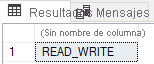 Screenshot that shows the read/write response.