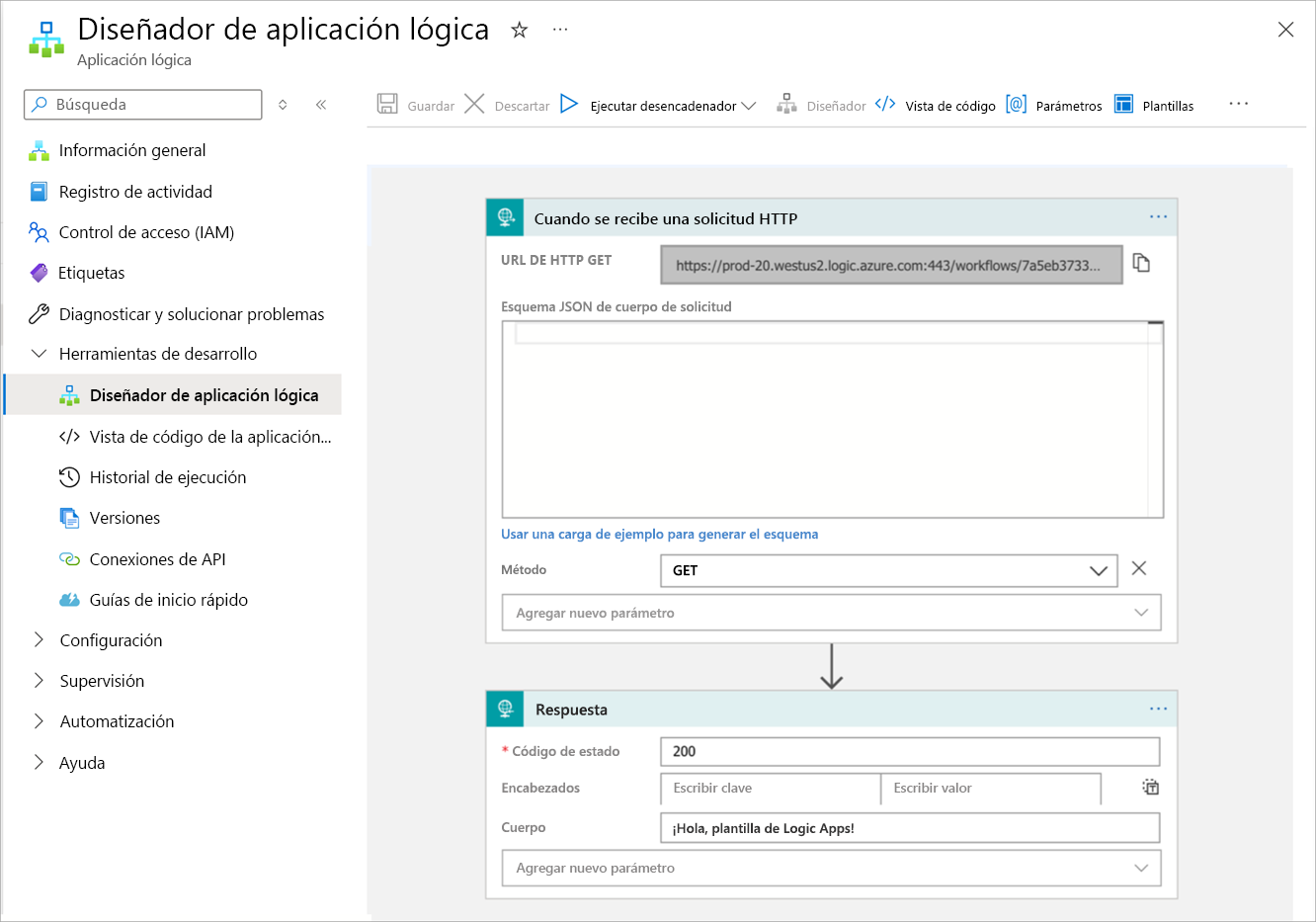 Diagrama en el que se muestra una introducción al diseñador de flujos de trabajo.