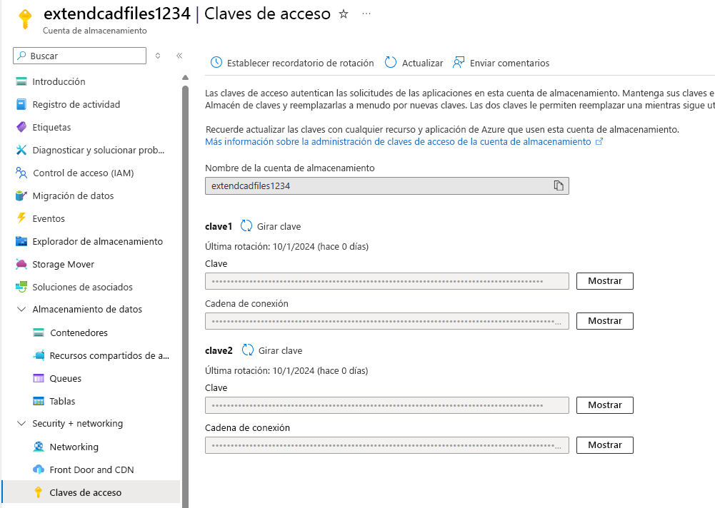 Captura de pantalla de la opción Claves de acceso en Seguridad y redes.