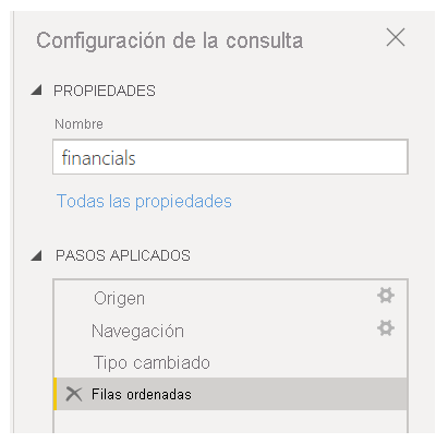 Captura de pantalla del cuadro de diálogo Configuración de consulta.