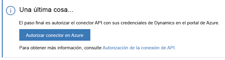 Captura de pantalla del botón Autorizar conector en Azure.