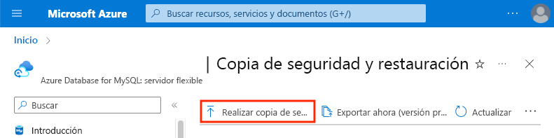 Recorte de pantalla de la configuración de copia de seguridad y restauración en la que se resalta el botón Hacer copia de seguridad ahora.