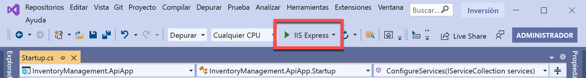 Depurar en Visual Studio