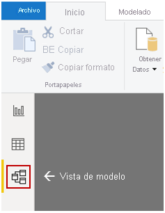 Captura de pantalla de la vista de modelo