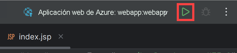 Captura de pantalla de la nueva implementación de una aplicación web que se ejecuta en Azure App Service.