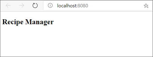 Screenshot of the Recipe Manager heading in the browser window.