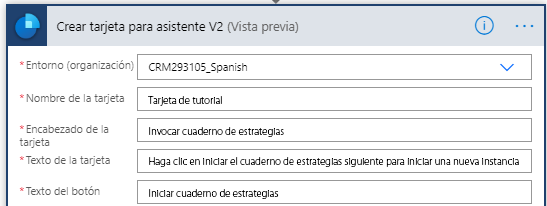 Introduzca el entorno y otros detalles necesarios.