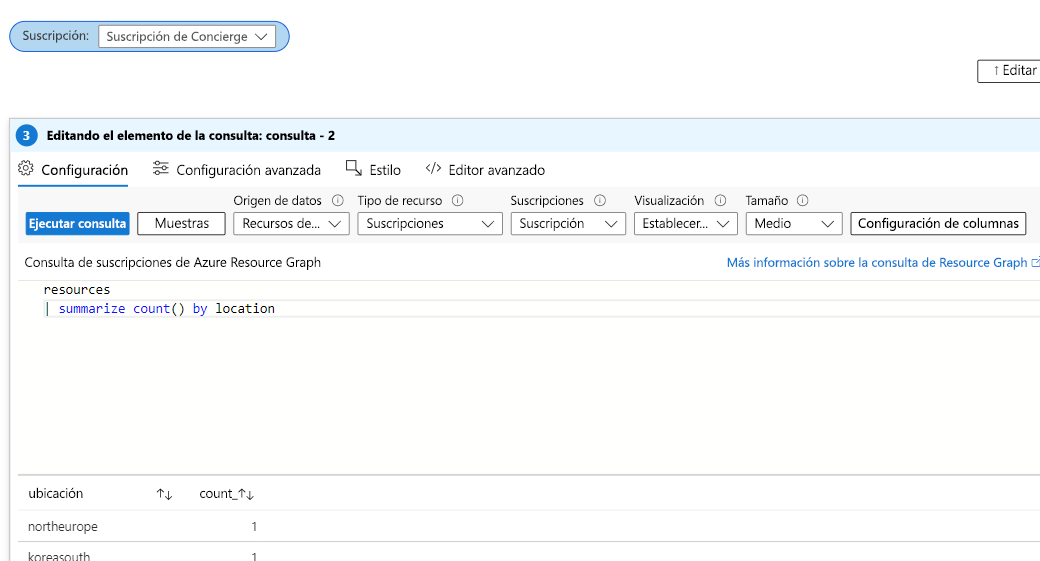 Captura de pantalla donde se muestra la configuración de una consulta en un libro