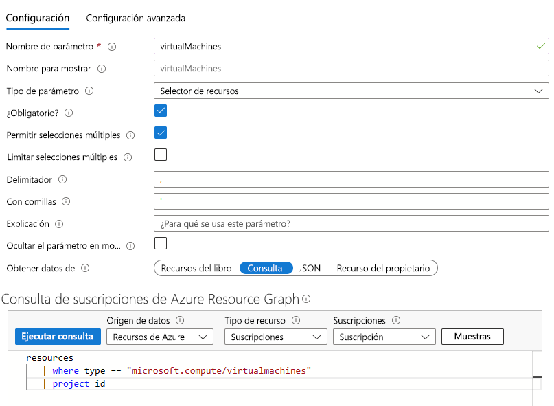 Screenshot that shows the CPU usage query in a workbook.