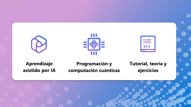 Diagrama que muestra que Azure Quantum ofrece tutoriales, ejemplos e inteligencia artificial