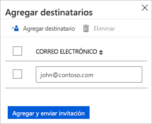 Add recipients control in the Azure portal to send e-mail notifications.