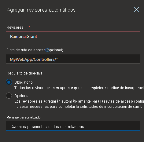 Agregar revisores automáticos.