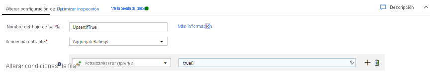 Uso de la transformación de modificación de fila en un flujo de datos de asignación en Azure Data Factory