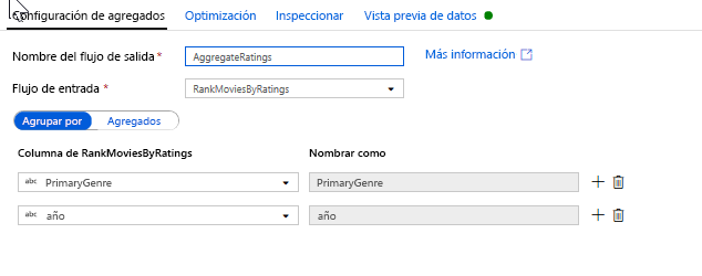 Uso de la transformación de agregado en un flujo de datos de asignación en Azure Data Factory