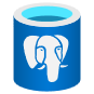 Captura de pantalla de un logotipo de Azure Database for PostgreSQL.