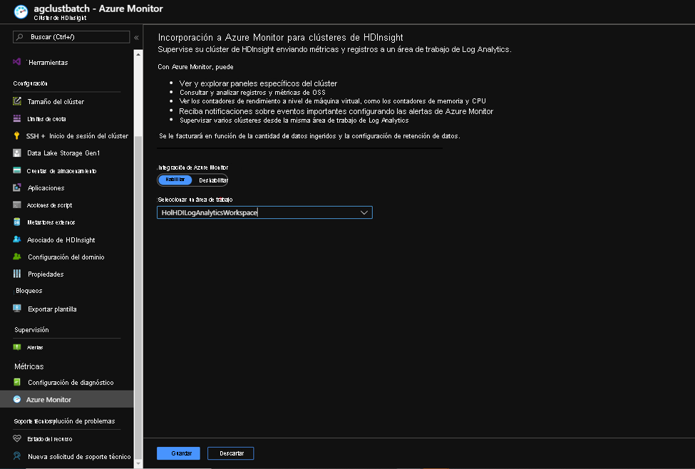 Uso de Azure Monitor