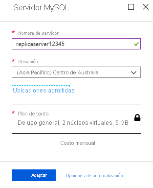 Image showing replication in the Azure portal