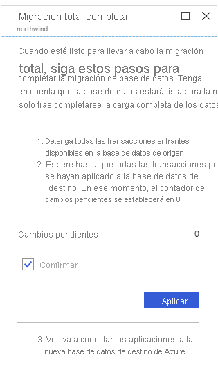 Imagen de la página Migración total completa.