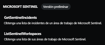 Captura de pantalla que muestra las funcionalidades de Microsoft Sentinel.