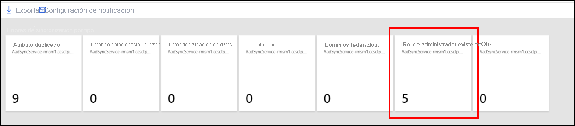 Screenshot of the Microsoft Entra Connect screen with the Existing Admin field selected.