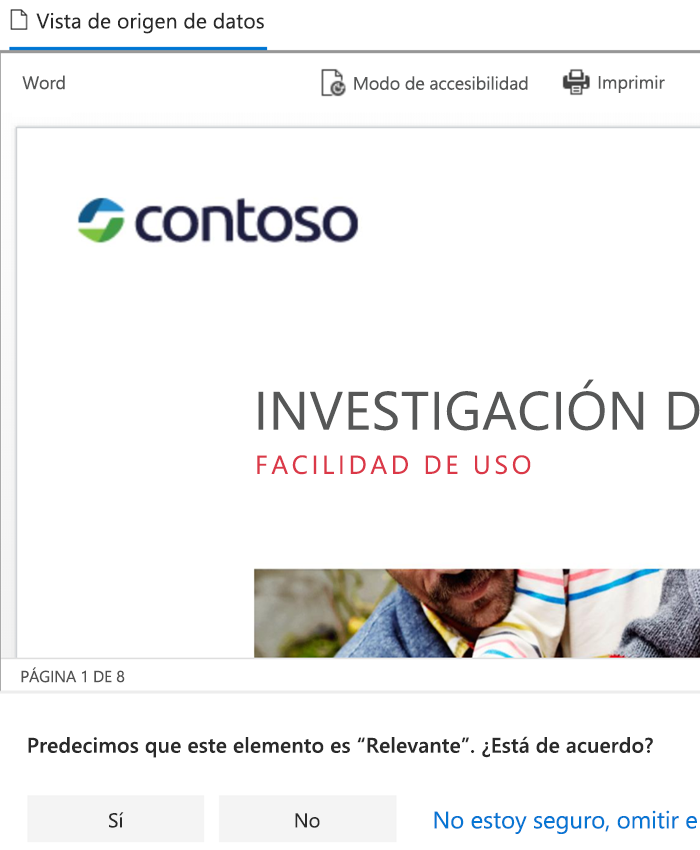 Recorte de pantalla de la página de revisión del elemento que le pregunta si está de acuerdo con su evaluación del elemento de prueba.