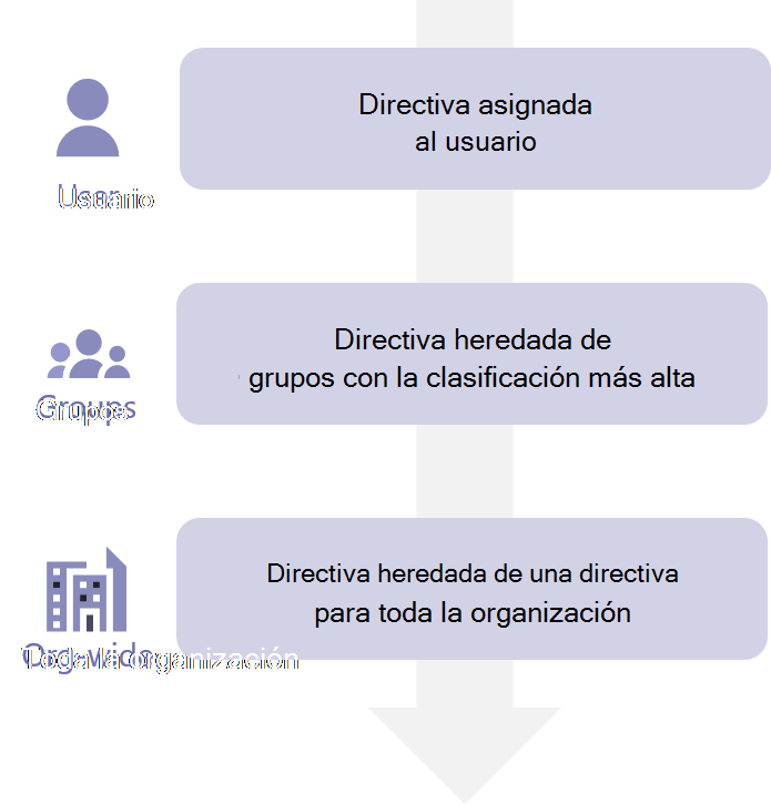 Diagrama que muestra el orden de prioridad de la directiva.