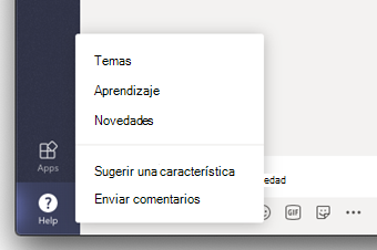 Opción Enviar comentarios en Teams