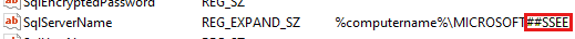 Captura de pantalla de SqlServerName-SSEE.