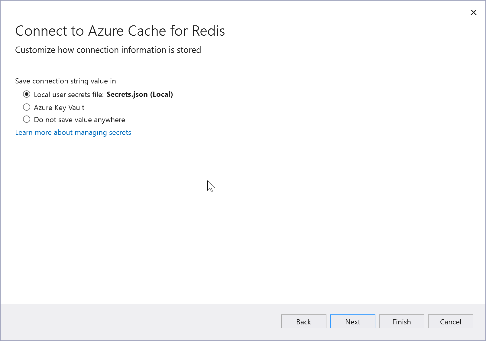 Captura de pantalla de la página de configuración adicional de Azure Cache for Redis.