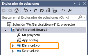 El archivo IService1