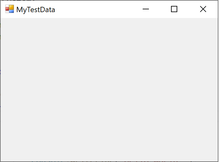 Formulario de Windows mostrado en el visualizador