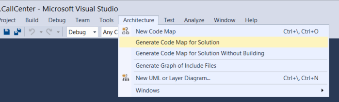 Generar un comando de mapa de código