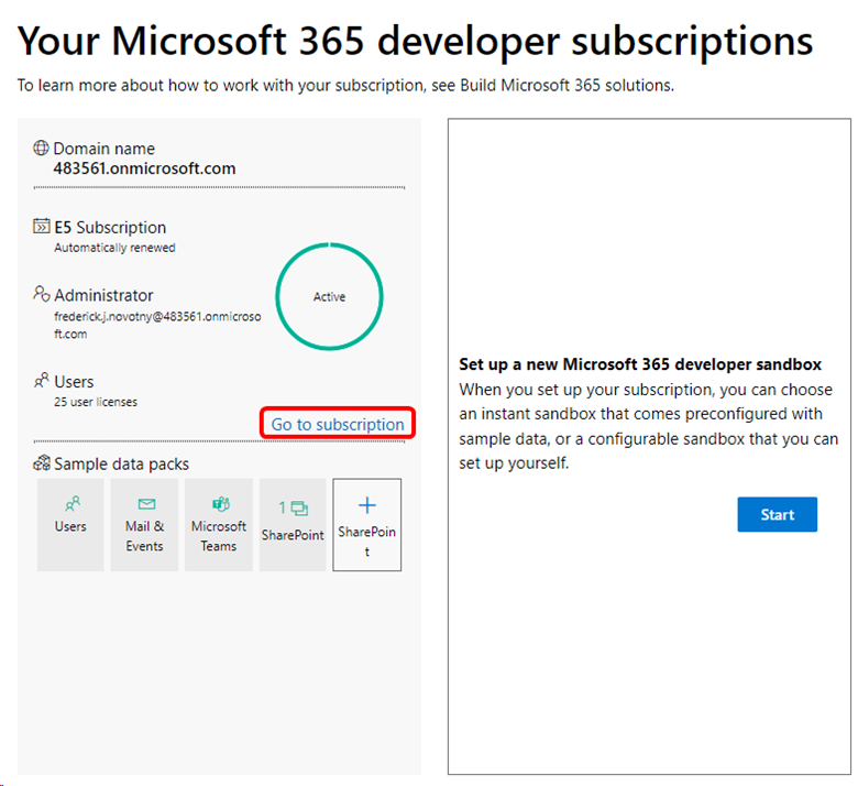 Panel para desarrolladores de Microsoft 365