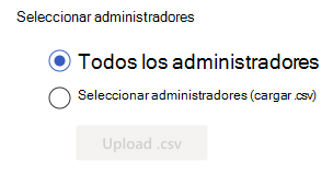 Configuración del administrador