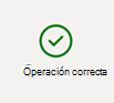 Captura de pantalla que muestra el estado correcto de una consulta.