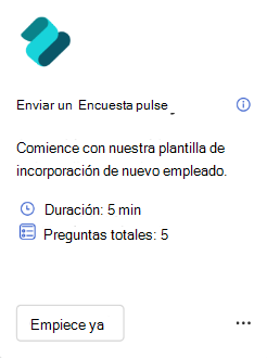 Captura de pantalla que muestra la tarjeta de acción enviar un pulso.