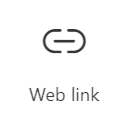 Captura de pantalla del icono de la tarjeta de vínculo web con un vínculo para obtener más información.